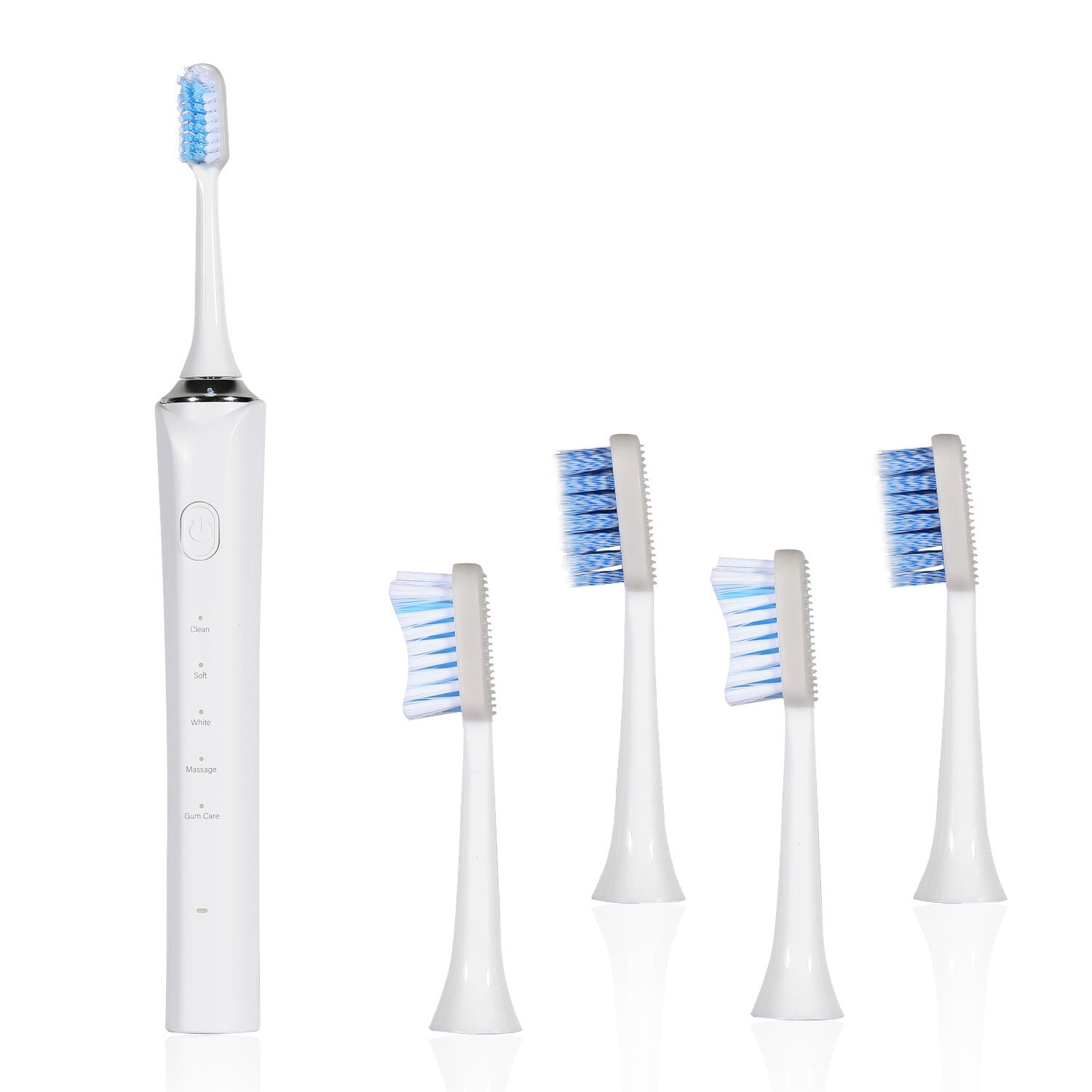 Sonic Electric Toothbrush 4 Heads Tongue Cleaner 5 Modes Rechargeable